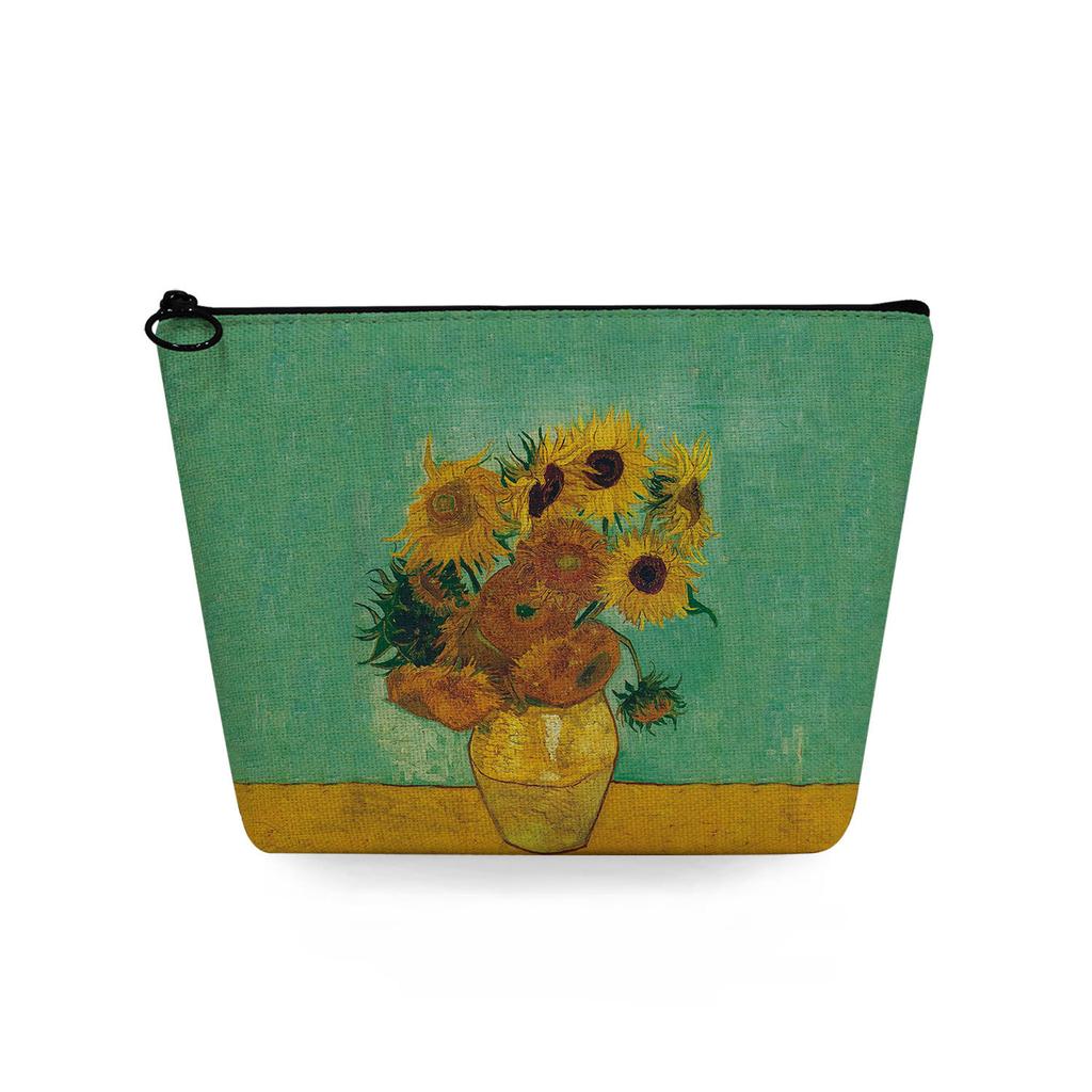 Women Oil Painting Print Cosmetic Bag Toiletries Organize Travel Storage Case 6861