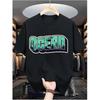 Ocean Men's Casual Digital Print T-Shirt, Round Neck, Short Sleeve, Street Hip-Hop Style, Summer European and American Fashion Trend, Sporty Look
