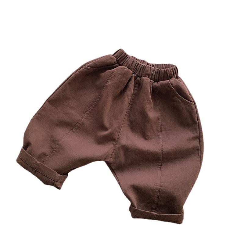 Korean Style Loose Casual Solid Long Pants Unisex Kids Baby Children Trousers