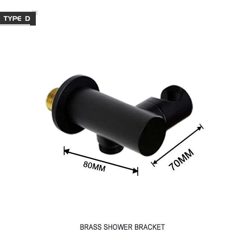 Black Brass Handheld Shower Spray Head Holder Bracket Bathroom Toilet Bidet Hand Sprayer Bracket With/ Without Outlet Connector