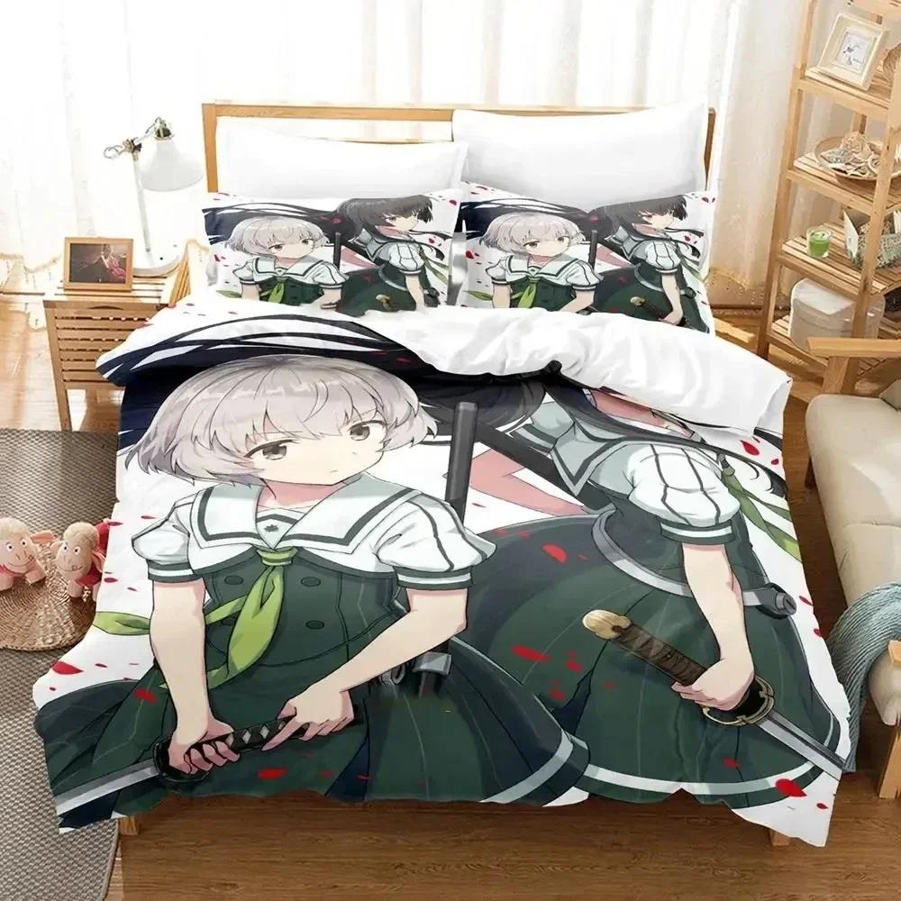 3D Anime Toji No Miko Kanami Etou Bedding Set Printed Bed Set With Pillowcase Duvet Cover Soft Queen King Size Bedclothes Home