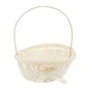 OUNONA Flower Basket, Vegetable Basket, Bread Basket, Mini Laundry Basket with Rhinestone Flowers, Wedding Flower Girl, Rattan, Romantic Flower Basket