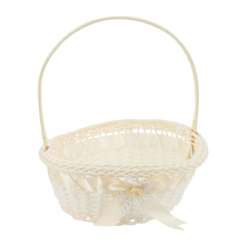 

OUNONA Цветочная корзина, Овощная корзина, Хлебная корзина, Мини-корзина для белья со стразами в виде цветов, Свадебная девочка-цветочница, Ротанг, Романтическая цветочная корзина