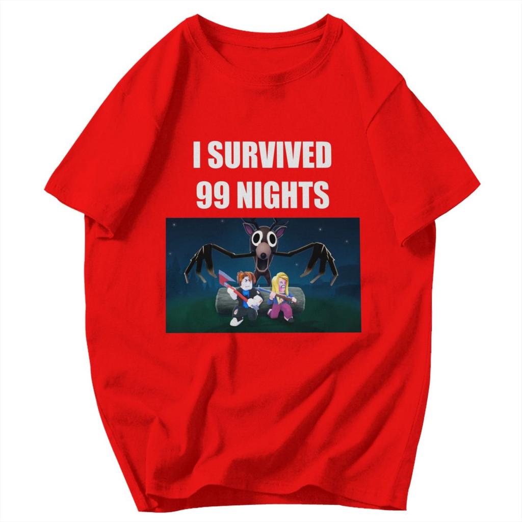 Men T Shirt 99 Nights In The Forest Game Fun Cotton Y2K Graphic Quality Unisex Clothing T Shirts