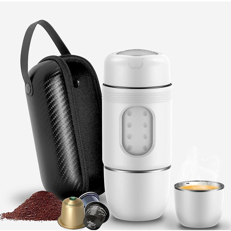STARESSO Mini Travel Coffee Maker,2IN1 Portable Espresso Machine,Travel Gadgets Perfect for Travel,Camping,Hiking