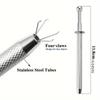 Professional 4-Claw Jewelry & Bead Pick-Up Tool - Durable Metal Prong Tweezers for Earring Making Crystal Grabbing Jewelry Making Supplies