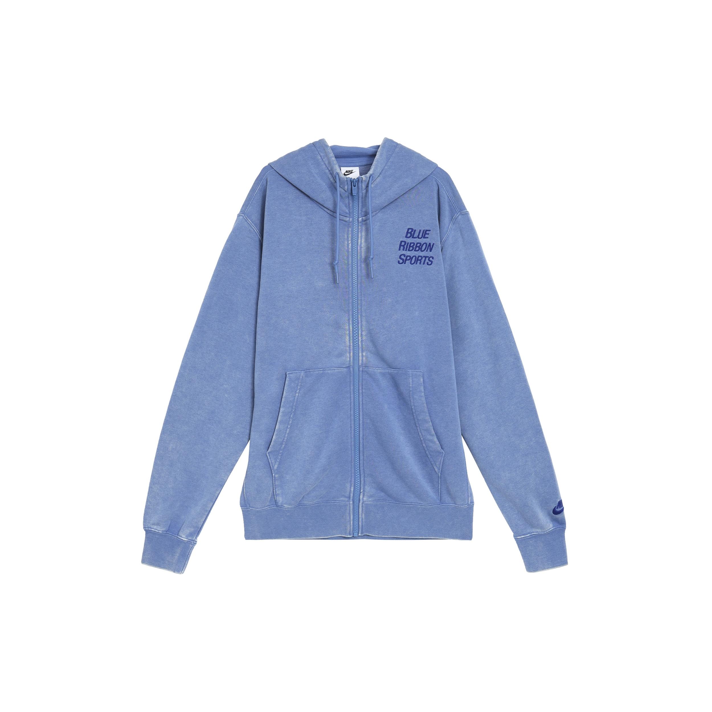 Nike Club Full Zip Hooded Jacket Asia Sizing Washed Blue Men s HQ6040-486 L
