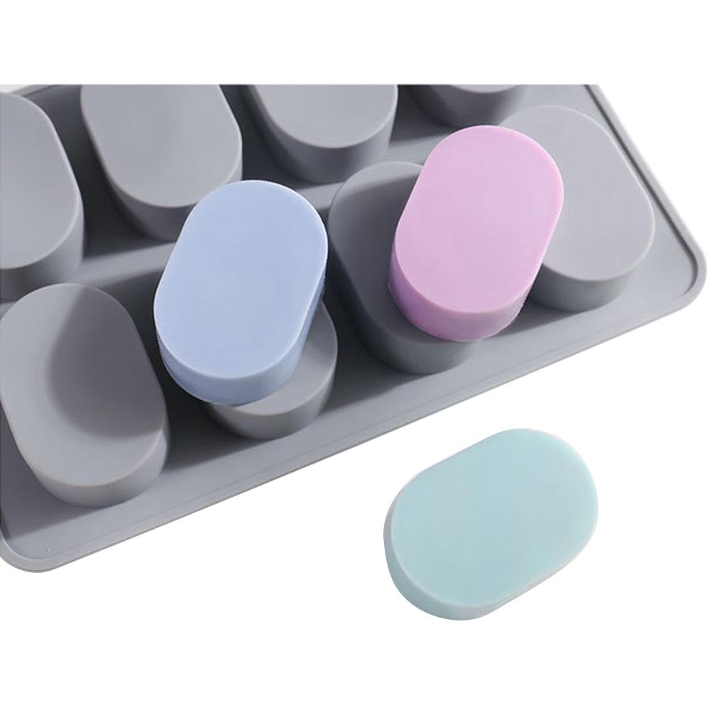 8-Hole Oval Soap Making Silicone Mold Chocolate Bomb Mold for Party Decoration