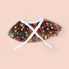 Pet Birthday Party Outfit Set - Polka Dot Bib Collar Hat Cats Dogs Cute Mesh Costume Accessory Photoshoot