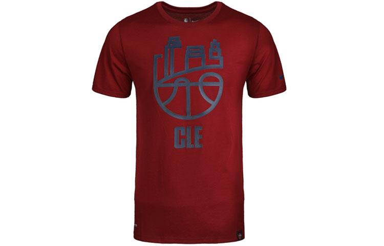 Nike T Shirts Men s Red Crew Neck Moderate Straight Fit 871030-677 S