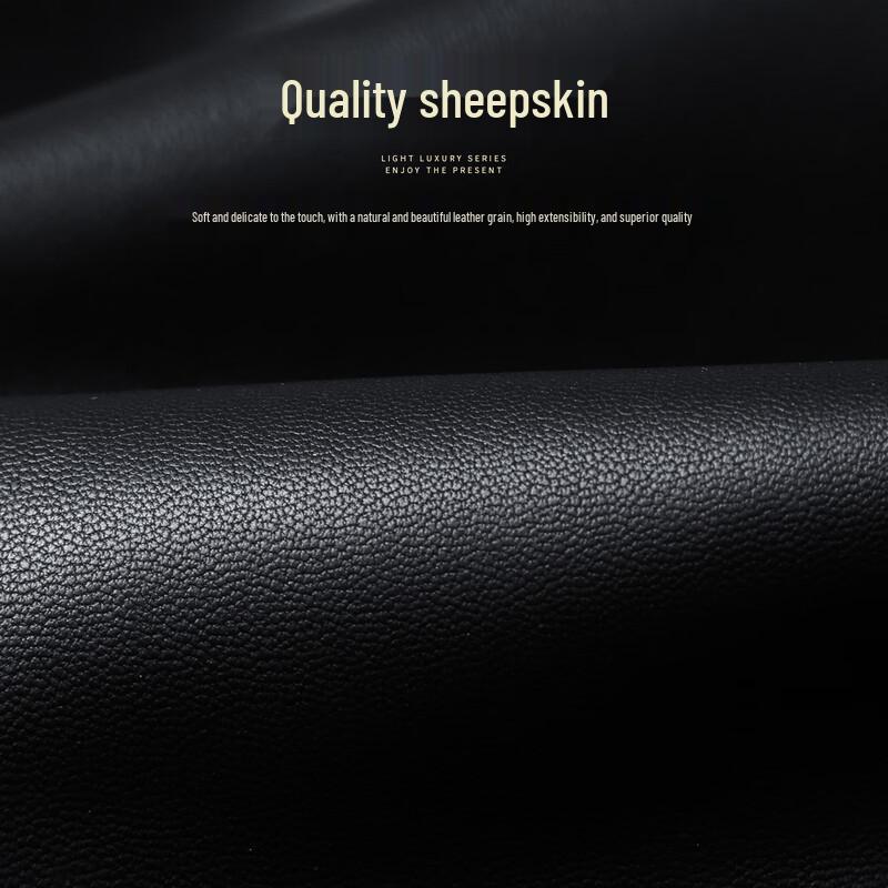 Men's High-End Sheepskin Baseball Collar Leather Jacket