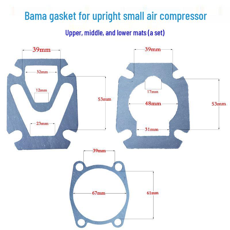 Ribao Air Compressor Piston Accessories: Paper Gasket, Cylinder Head, Liner, Asbestos Sealing Gasket
