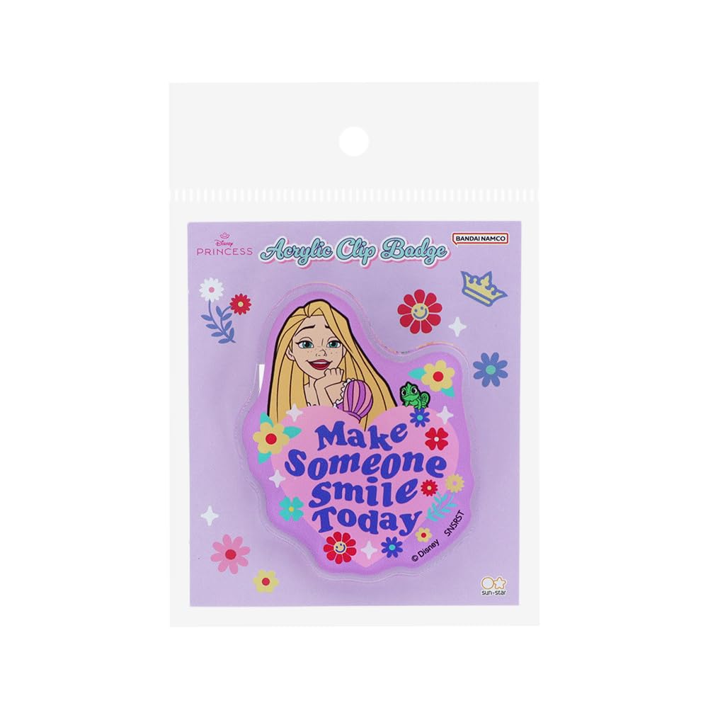 

Stationery Disney Clip Acrylic Clip Badge Colorful Fairy Tales Disney Princess Rapunzel S8349886 Sun-Star