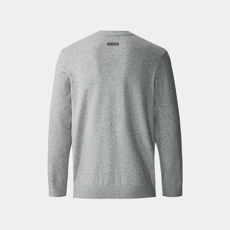 HLA Men's Round Neck Comfortable Knit Sweater