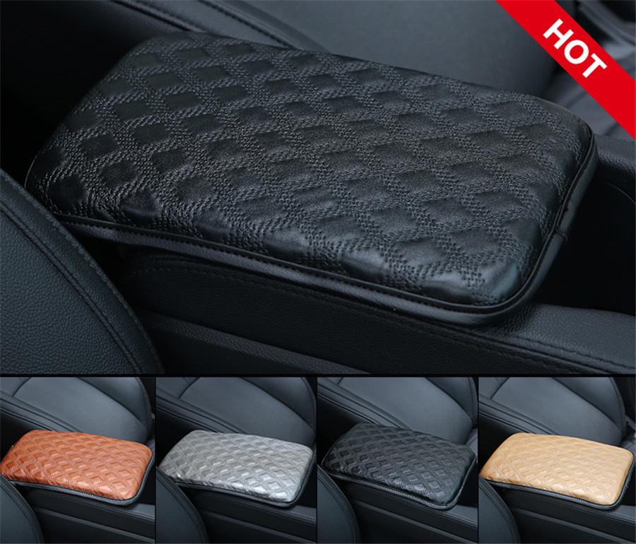 Car SUV Armrest Pad Cover Auto Center Console Box Leather Cushion Pads Universal