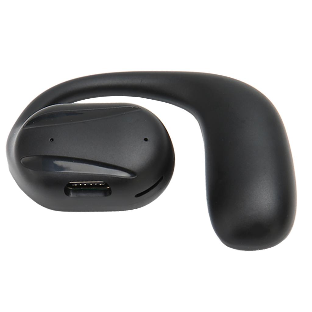 Open Ear Wireless Headphones Bluetooth 5.2 Bone Conduction Noise Reduction Sports Headphones for Office Left Ear Black