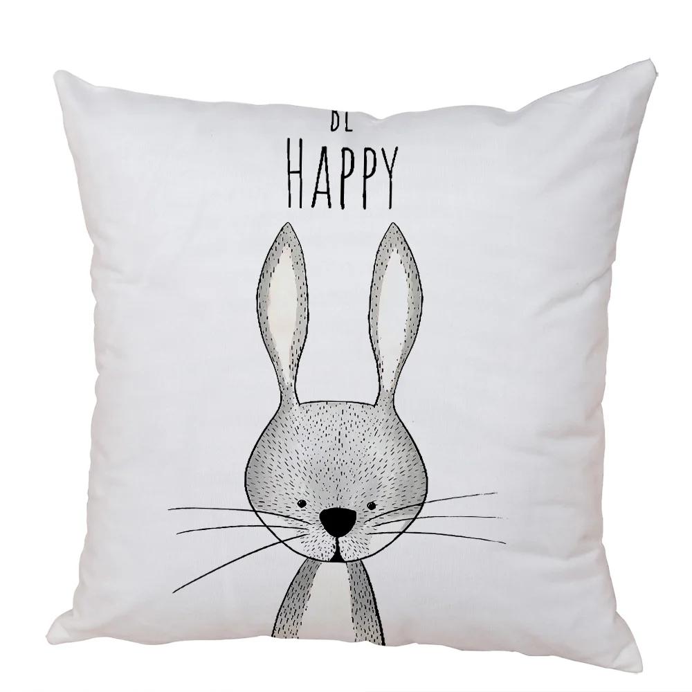 Nordic Zebra Hippo Giraffe Lion Crocodile Pillow Case Decor Animal Cushion Cover for Sofa Home Peach Skin Pillowcase 45x45cm