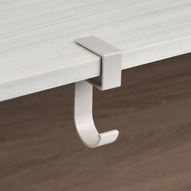 5 Shape Sturdy Hook for Student Bags Long Time Use Metal Wall Attachment Basic Assembly Black White Double Tone