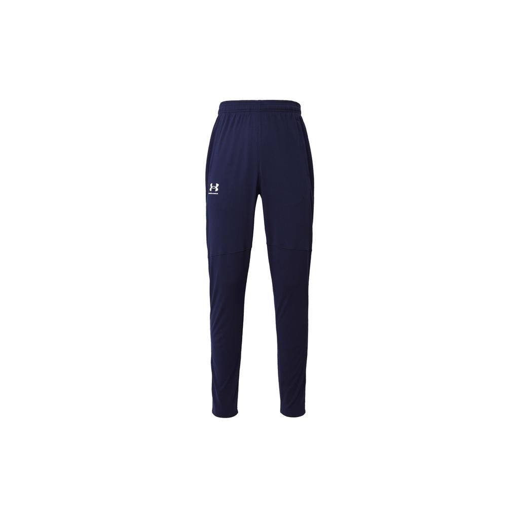 Under Armour Mid Rise Fitted Knit Sports Pants Men bottoms Navy-Blue 1366203-410