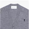 Ami Men S V Neck Cardigan Small Heart Logo Kn0039