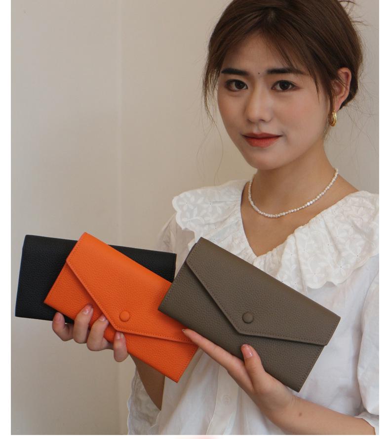 2024 Women's Genuine Leather Multifunction Long Wallet and Coin Purse with Phone Holder