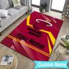 Custom NameHeat Miami Team Spirit Carpet, Indoor Rug, Chair Rug, Living Rooms, Doormat Made From Polyester Home Decor Birthday Christmas Gifts