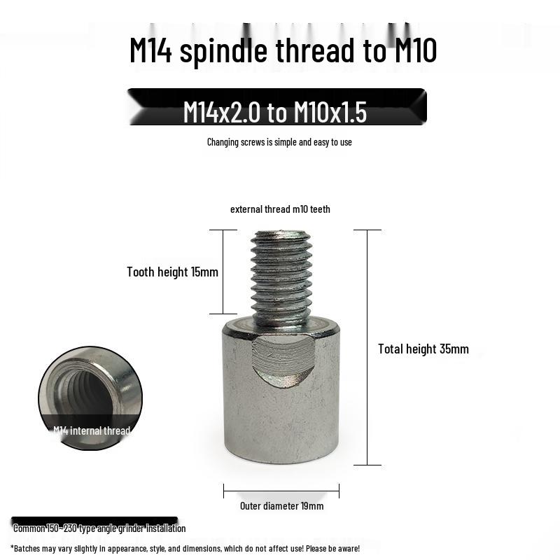 

Type 100 Angle Grinder M10 to M16 Screw Conversion Head