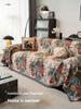 Floral Print Sofa Cover Reversible Stretchable Non-Slip Slipcover for L-Shaped 2 3 4 Seater Couch
