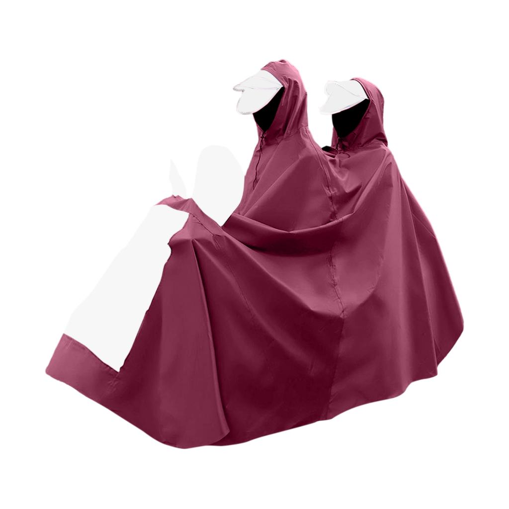 Extended Thickened One Piece Motorcycle Rain Poncho for Electric Scooter Dual Rider Outdoor Riding Waterproof Cover