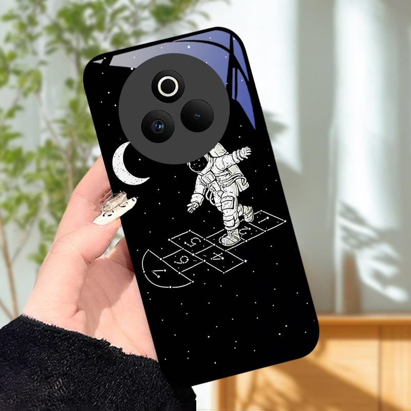 Tempered Glass Phone Case For OPPO Realme P3 Pro 5G Funda Shockproof Hard PC Shell Back Cover For Realme P3Pro RMX5032 Coque