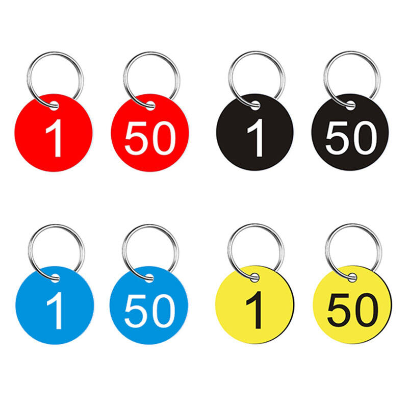 License Plate Keyring Number Keychain Set 1-50 DD-13027