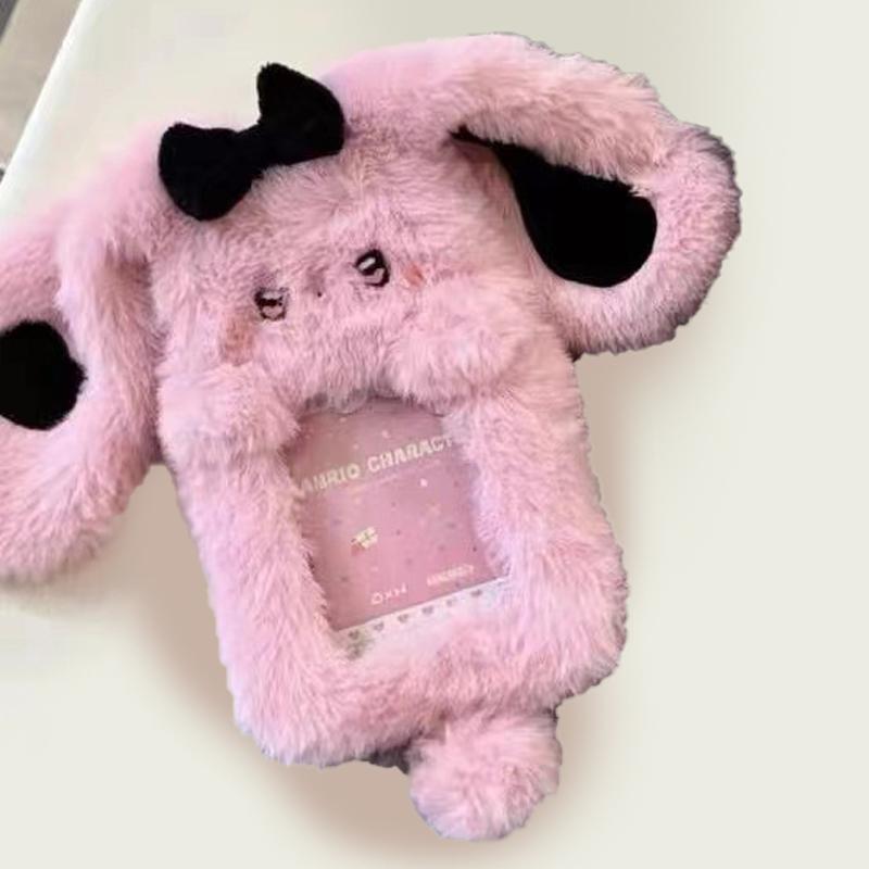 Cartoon Card Holder Keychain Cute Idol Photocard Display Pendant Kpop Photo Card Sleeve Protective Case Kawaii Card Cover