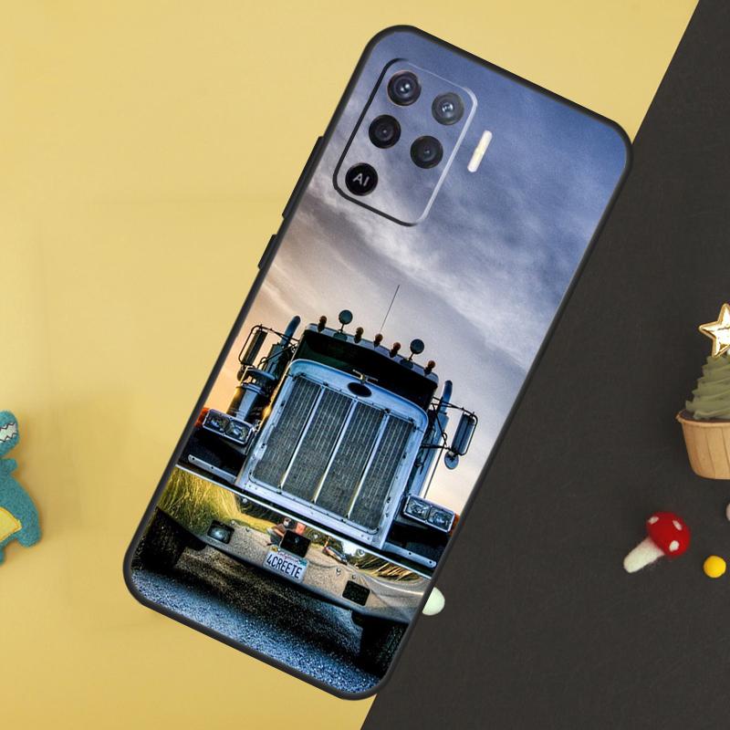 Cool Heavy Truck Car For OPPO A57S A53S A54S A98 A78 A58 A79 A15 A17 A77 A16 A76 A96 A52 A72 A5 A9 A94 A74 Case