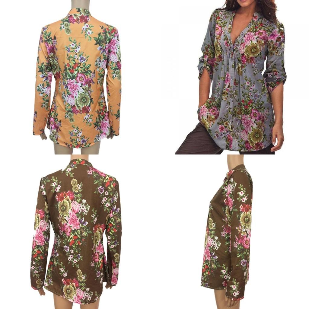Classic Fall Short Sleeve Printed Shirt For Women Casual Wear