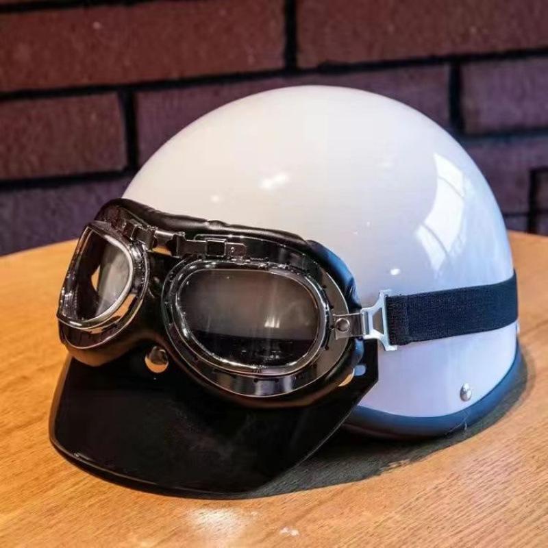 Certified Lightweight Universal Half Helmet for Electric Vehicles – Stylish, Retro, All-Season Safety Helmet