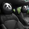 Cute Panda Car Headrest Cover , Universal Fit Auto Head Rest Protector, Car Interior Decor Accessories