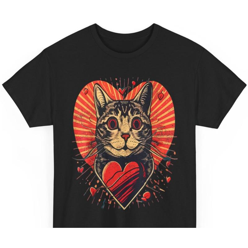 

Love is Purrfect Valentine s Day Cat Tee Unisex Heavy Cotton Tee 5XL різнокольоровий