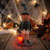 Harz Kürbismann Tischstatue Leuchtende LED Kürbiskopf Leuchte Halloween Party