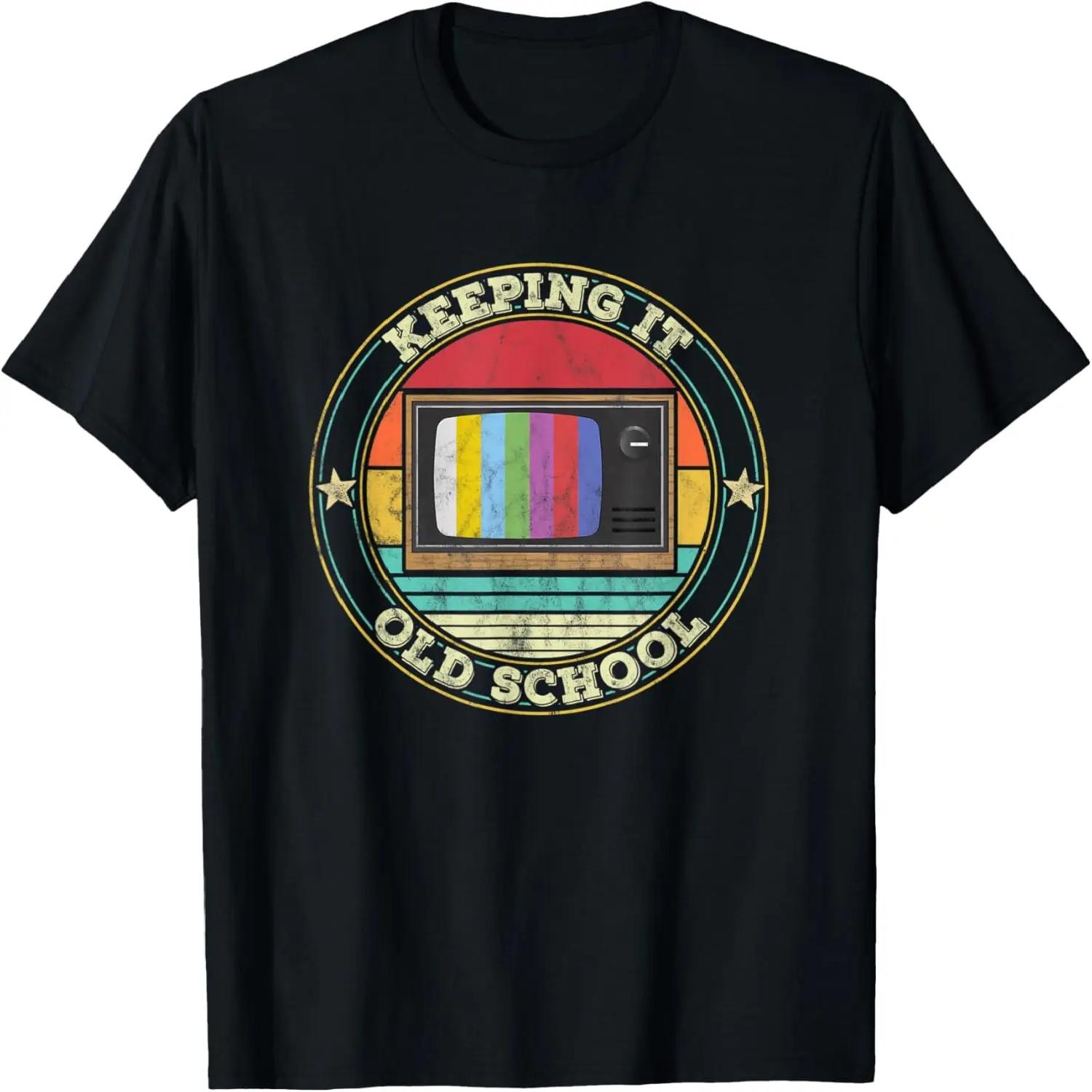 80s Retro Television Keeping it old School 90s Vintage T-Shirt XXXXXL чёрный