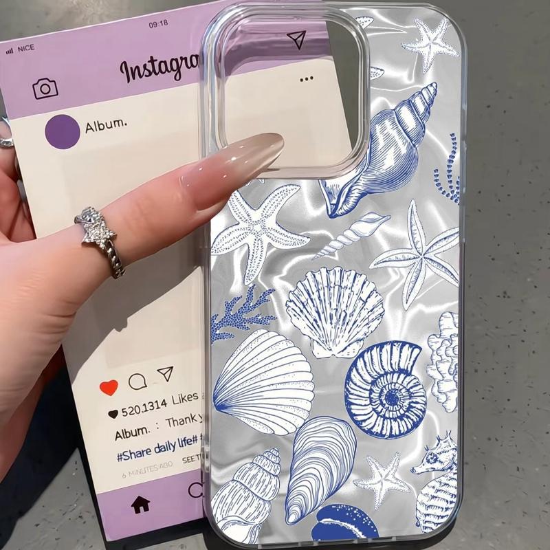 Summer Seashell Starfish Girls Phone Case For Xiaomi Poco X3pro X5 M6 X6 X3 NFC M5s M6 Pro C75 C61 Water Texture Fundas Cover