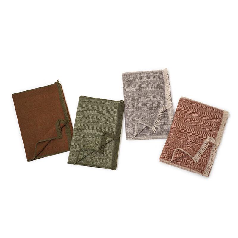 G·TENNA NXC338 Unisex Herringbone Cashmere Scarf