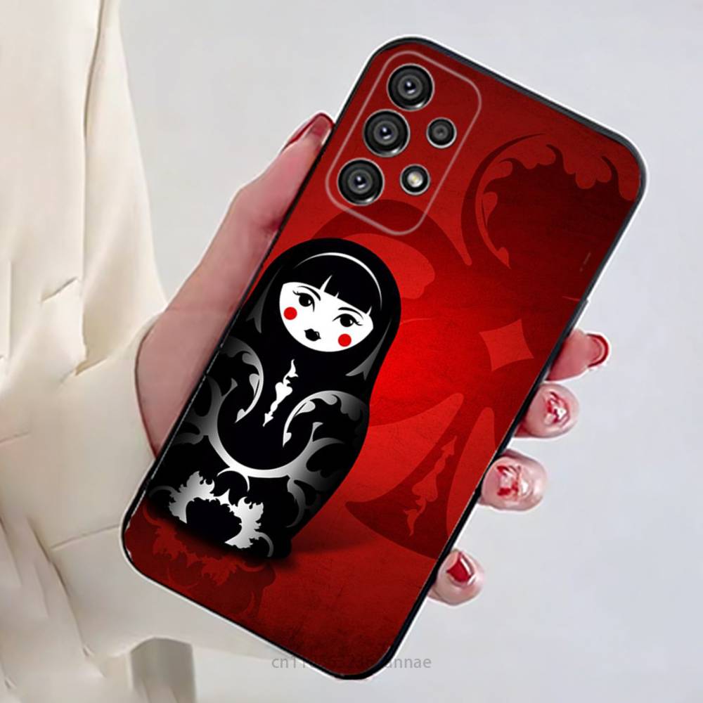 Cute Cool Russian Art Matryoshka Phone Case For Samsung Galaxy A54,34,24,73,53,52,52S,04S,04E,A72 Cover