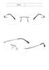 Eyeglasses for Women and Blue Light UV Titanium 8165 [NEGISU] Men, Stylish, Rimless, Square, Frameless, Ultra-Thin Lenses, Cut, Cut, Frame,