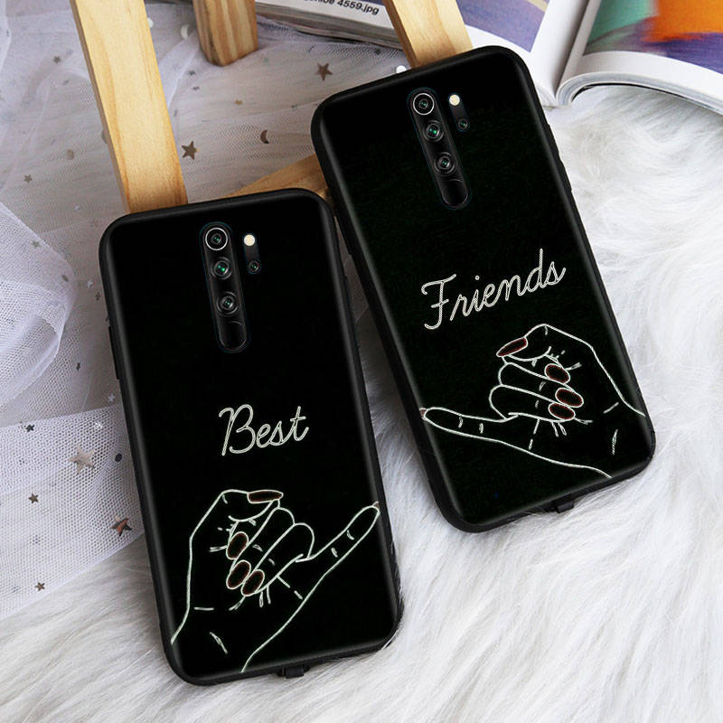 

Чехол для iPhone 15 14 12 Xiaomi Redmi Note 13C VIVO Y20 Samsung S24 FE Realme C21y OPPO A76 Лучшие друзья Пара