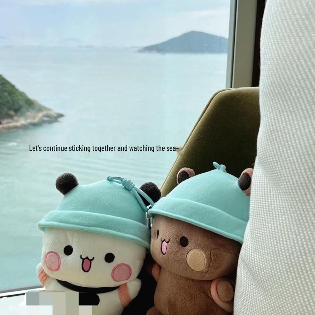 Cute Panda Plush Doll - Bedside Toy & Cartoon Couple Gift for Girls' Birthdays