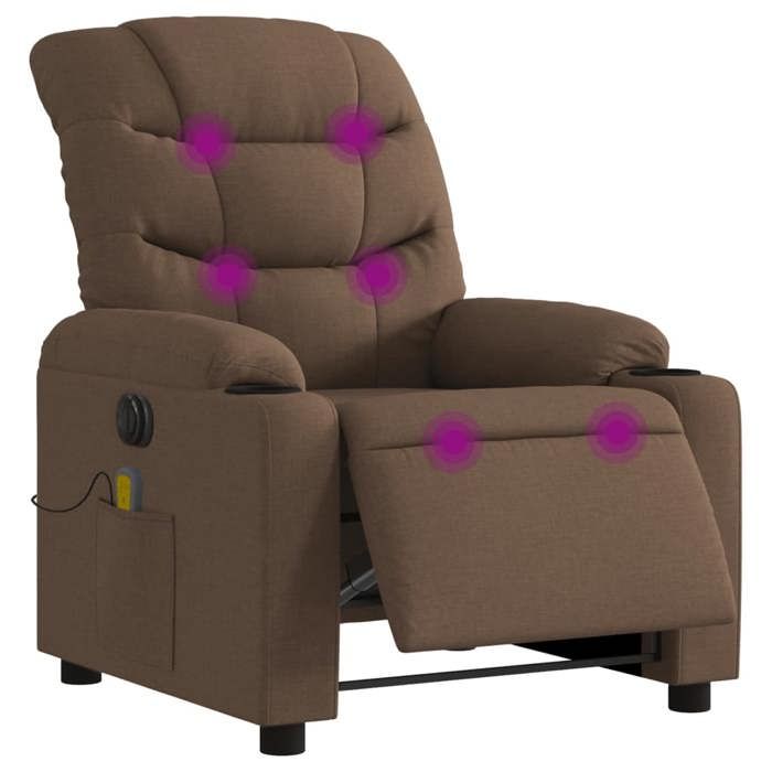 VidaXL Electric Massage Recliner, Relaxation Chair with Backrest, Seat with Armrests, TV Armchair of 3206640