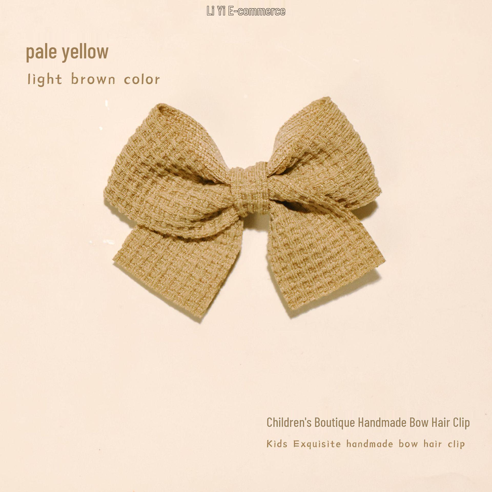 

Handmade Cute Solid Color Bow Hair Clip for Girls верблюд