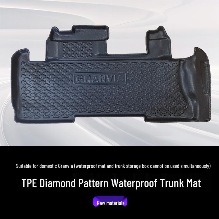 Sienna Granvia Trunk Mat: Waterproof, Wear-Resistant, Dirt-Resistant, Odorless TPE Material.