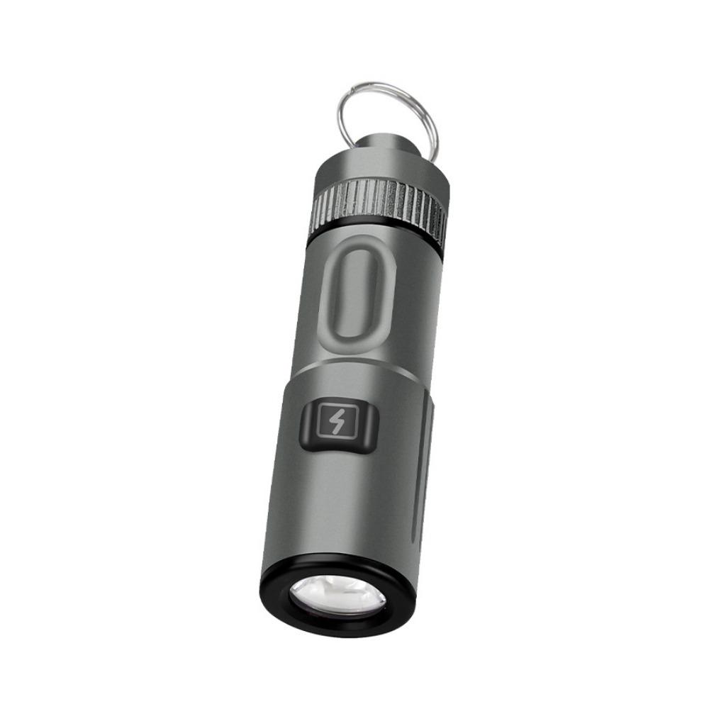 High Power Keychain Flashlight 6 Modes Adjustable Emergency Torch Mini LED Flashlight  Hiking