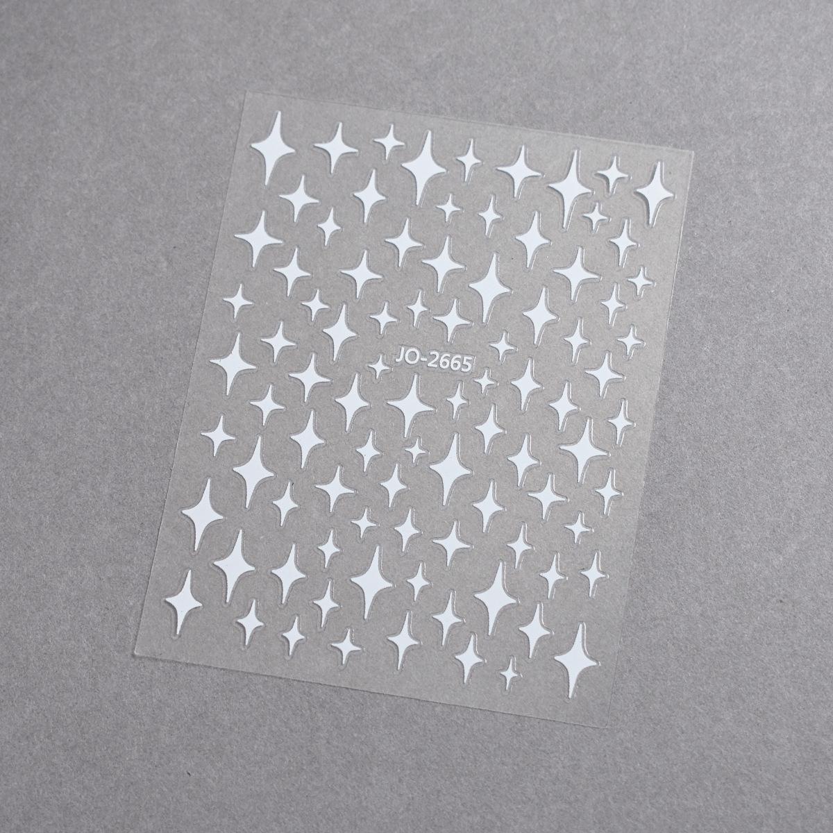 

Наклейки для ногтей Starburst: Милые маленькие звездочки золотого, серебряного, черного и белого цветов